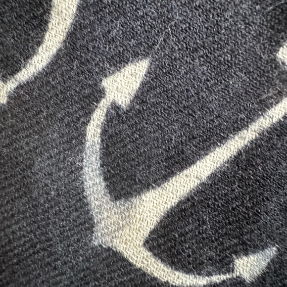 Matinique Navy Blue Anchor Print Scarf - Nautical Style Accessory - Picture 8 of 9